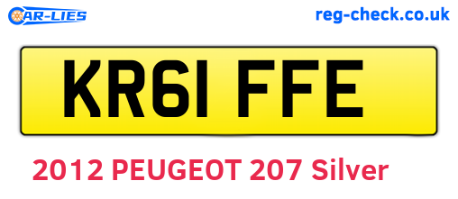KR61FFE are the vehicle registration plates.
