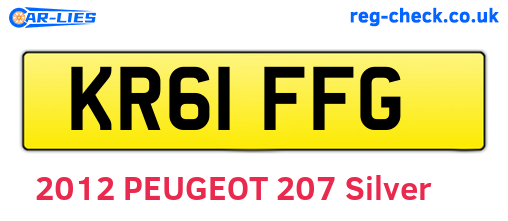 KR61FFG are the vehicle registration plates.