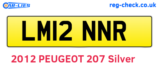 LM12NNR are the vehicle registration plates.
