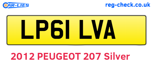 LP61LVA are the vehicle registration plates.