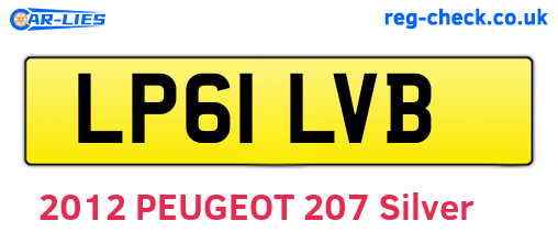 LP61LVB are the vehicle registration plates.