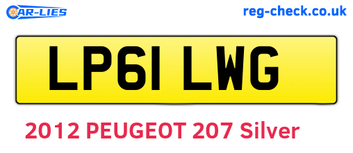 LP61LWG are the vehicle registration plates.