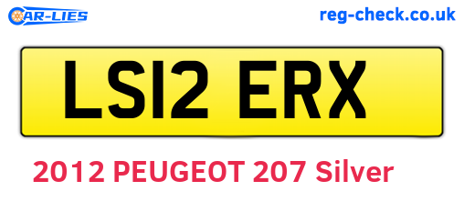 LS12ERX are the vehicle registration plates.