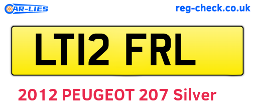 LT12FRL are the vehicle registration plates.