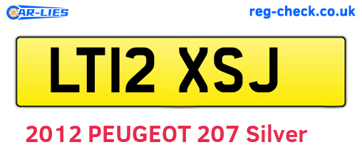 LT12XSJ are the vehicle registration plates.