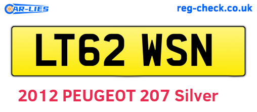 LT62WSN are the vehicle registration plates.