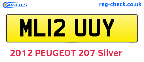 ML12UUY are the vehicle registration plates.