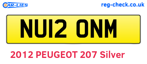 NU12ONM are the vehicle registration plates.