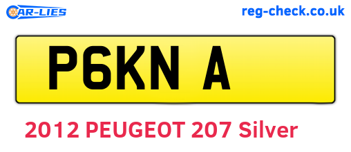 P6KNA are the vehicle registration plates.