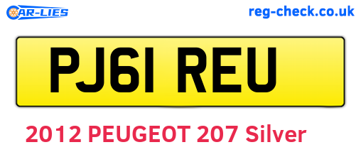 PJ61REU are the vehicle registration plates.