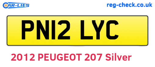 PN12LYC are the vehicle registration plates.