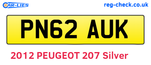 PN62AUK are the vehicle registration plates.
