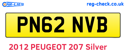 PN62NVB are the vehicle registration plates.