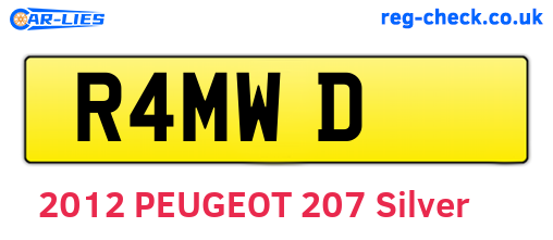 R4MWD are the vehicle registration plates.
