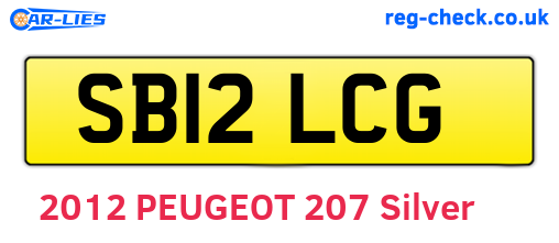 SB12LCG are the vehicle registration plates.