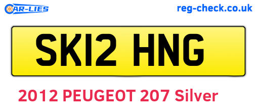 SK12HNG are the vehicle registration plates.