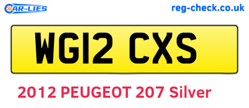 WG12CXS are the vehicle registration plates.