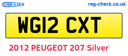 WG12CXT are the vehicle registration plates.