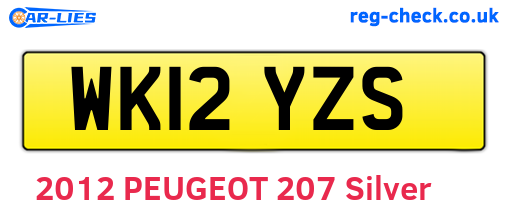 WK12YZS are the vehicle registration plates.