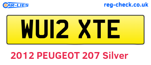 WU12XTE are the vehicle registration plates.