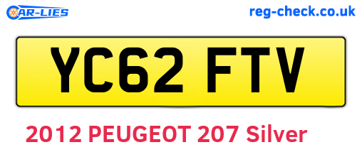YC62FTV are the vehicle registration plates.