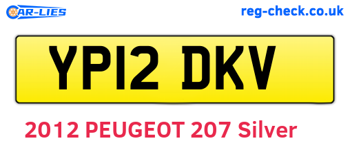 YP12DKV are the vehicle registration plates.