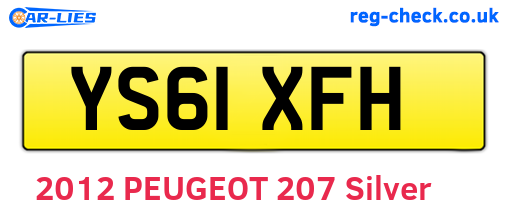 YS61XFH are the vehicle registration plates.