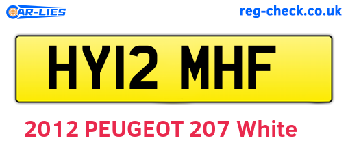 HY12MHF are the vehicle registration plates.