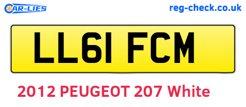 LL61FCM are the vehicle registration plates.