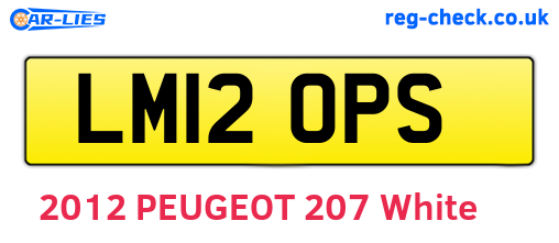 LM12OPS are the vehicle registration plates.