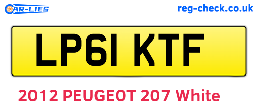 LP61KTF are the vehicle registration plates.