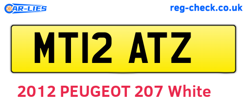 MT12ATZ are the vehicle registration plates.