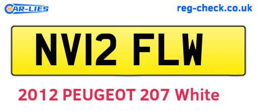 NV12FLW are the vehicle registration plates.