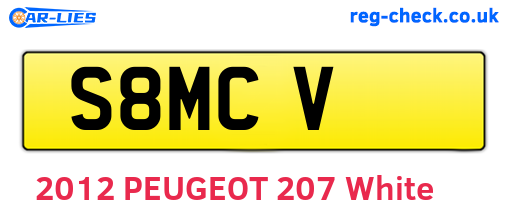 S8MCV are the vehicle registration plates.