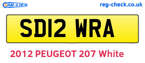 SD12WRA are the vehicle registration plates.