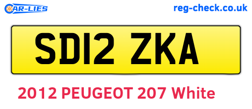 SD12ZKA are the vehicle registration plates.