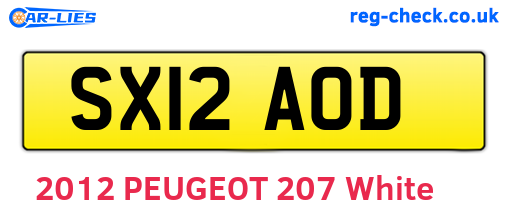 SX12AOD are the vehicle registration plates.