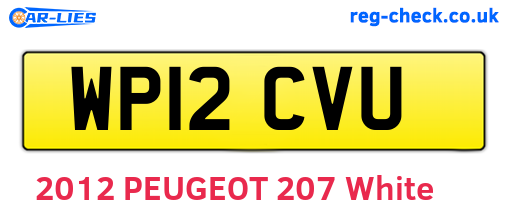 WP12CVU are the vehicle registration plates.