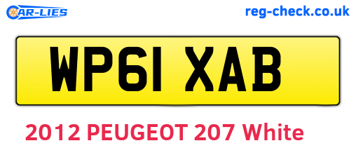 WP61XAB are the vehicle registration plates.