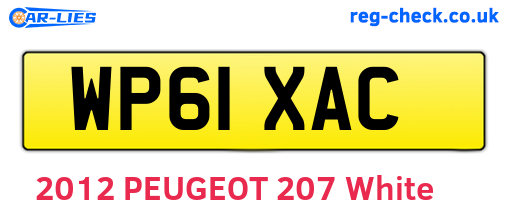 WP61XAC are the vehicle registration plates.