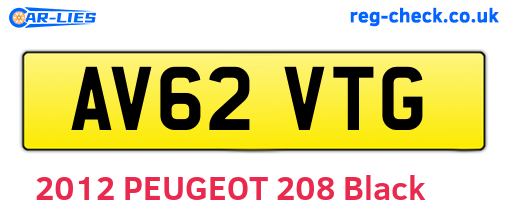 AV62VTG are the vehicle registration plates.