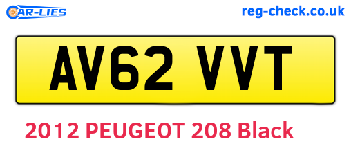 AV62VVT are the vehicle registration plates.