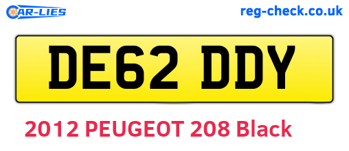 DE62DDY are the vehicle registration plates.