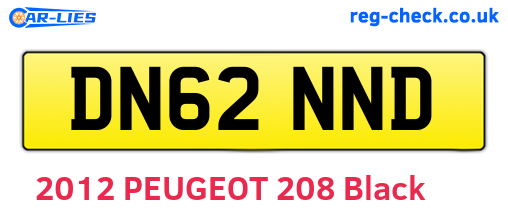 DN62NND are the vehicle registration plates.