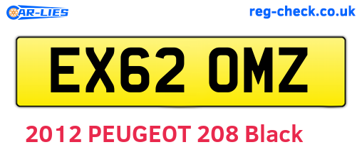 EX62OMZ are the vehicle registration plates.