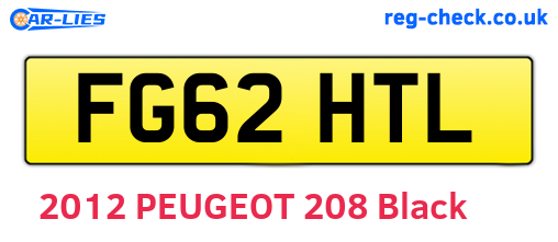 FG62HTL are the vehicle registration plates.