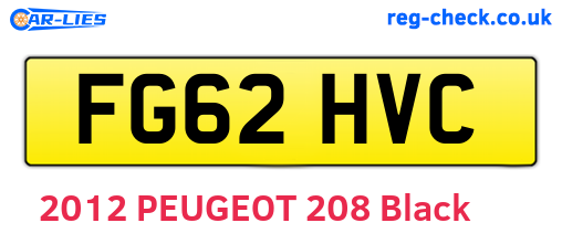 FG62HVC are the vehicle registration plates.