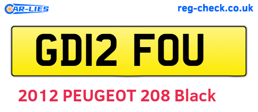 GD12FOU are the vehicle registration plates.