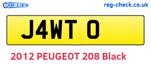 J4WTO are the vehicle registration plates.