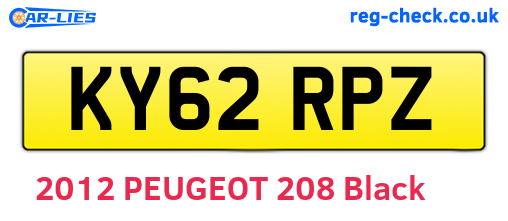 KY62RPZ are the vehicle registration plates.